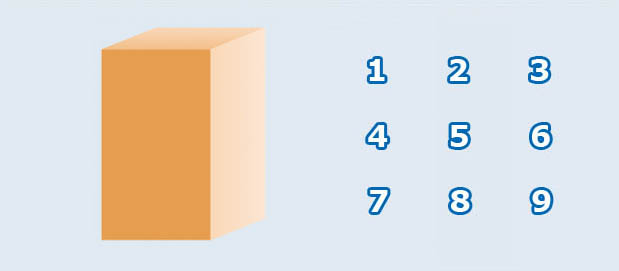 How many surfaces does the geometric solid have?
